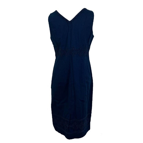 Boden Navy Sleeveless Cotton Dress 10 - Picture 2 of 6
